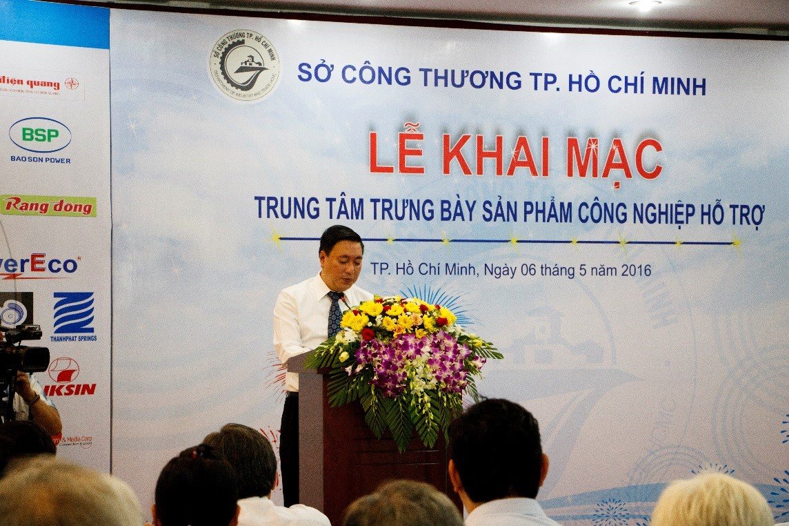 Ông Phạm Thành Kiên – Giám Đốc Sở Công Thương TP.HCM phát biểu tại buổi khai mạc Ông Phạm Thành Kiên – Giám Đốc Sở Công Thương TP.HCM phát biểu tại buổi khai mạc